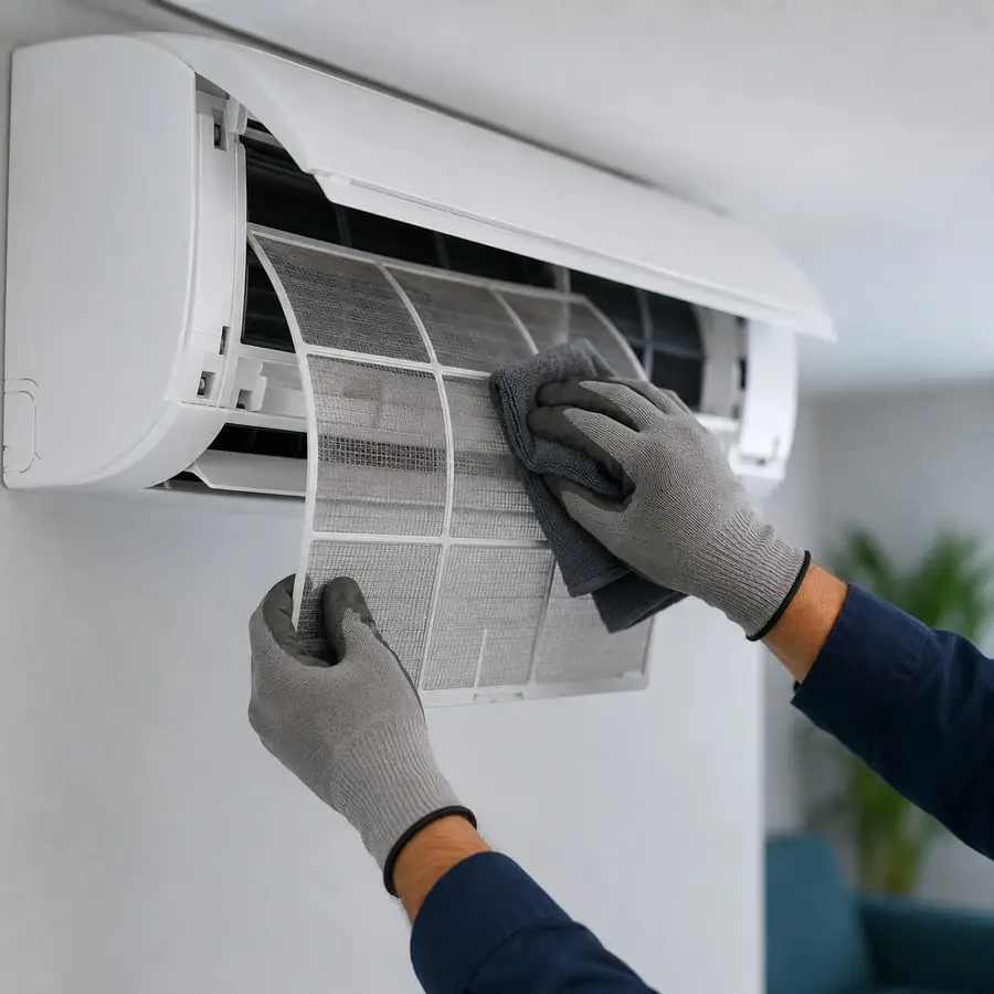 Limpeza e manutenção de ar-condicionado split